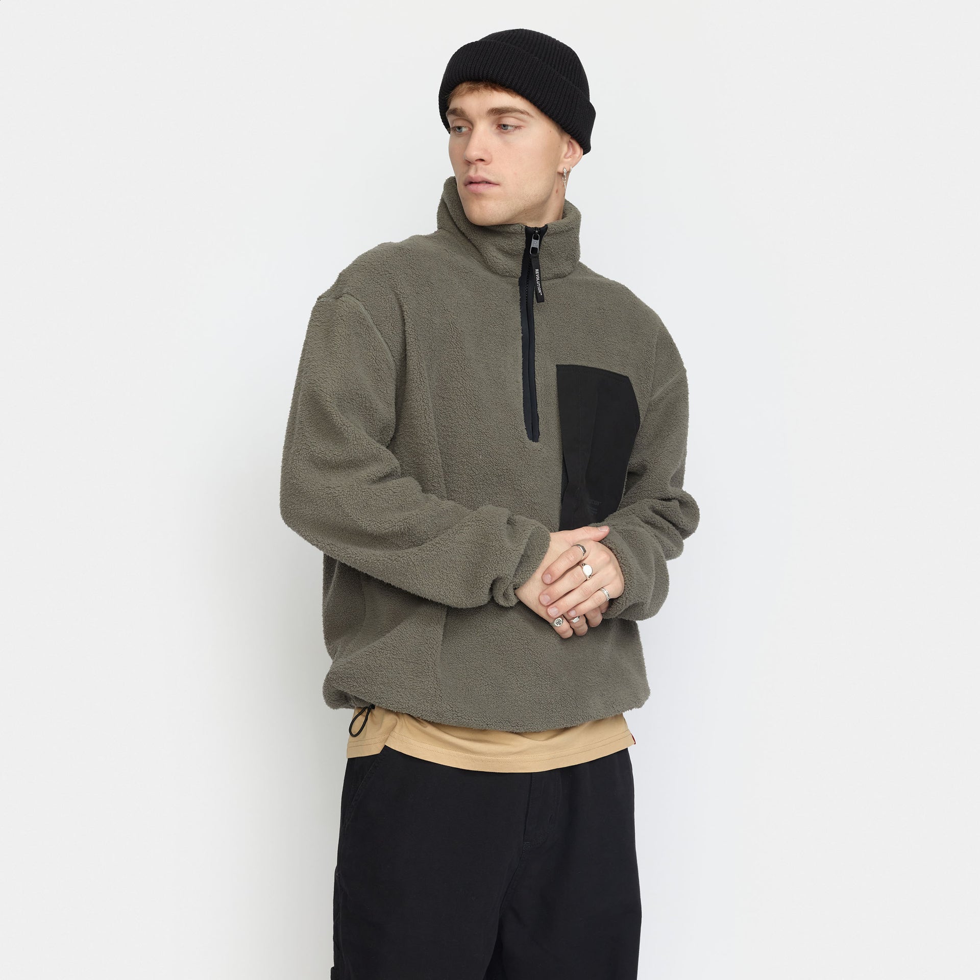 Fleece Half Zip 2777 Grey –