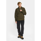 Revolution Half-zip Knit Knitwear Army