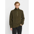 Revolution Half-zip Knit Knitwear Army