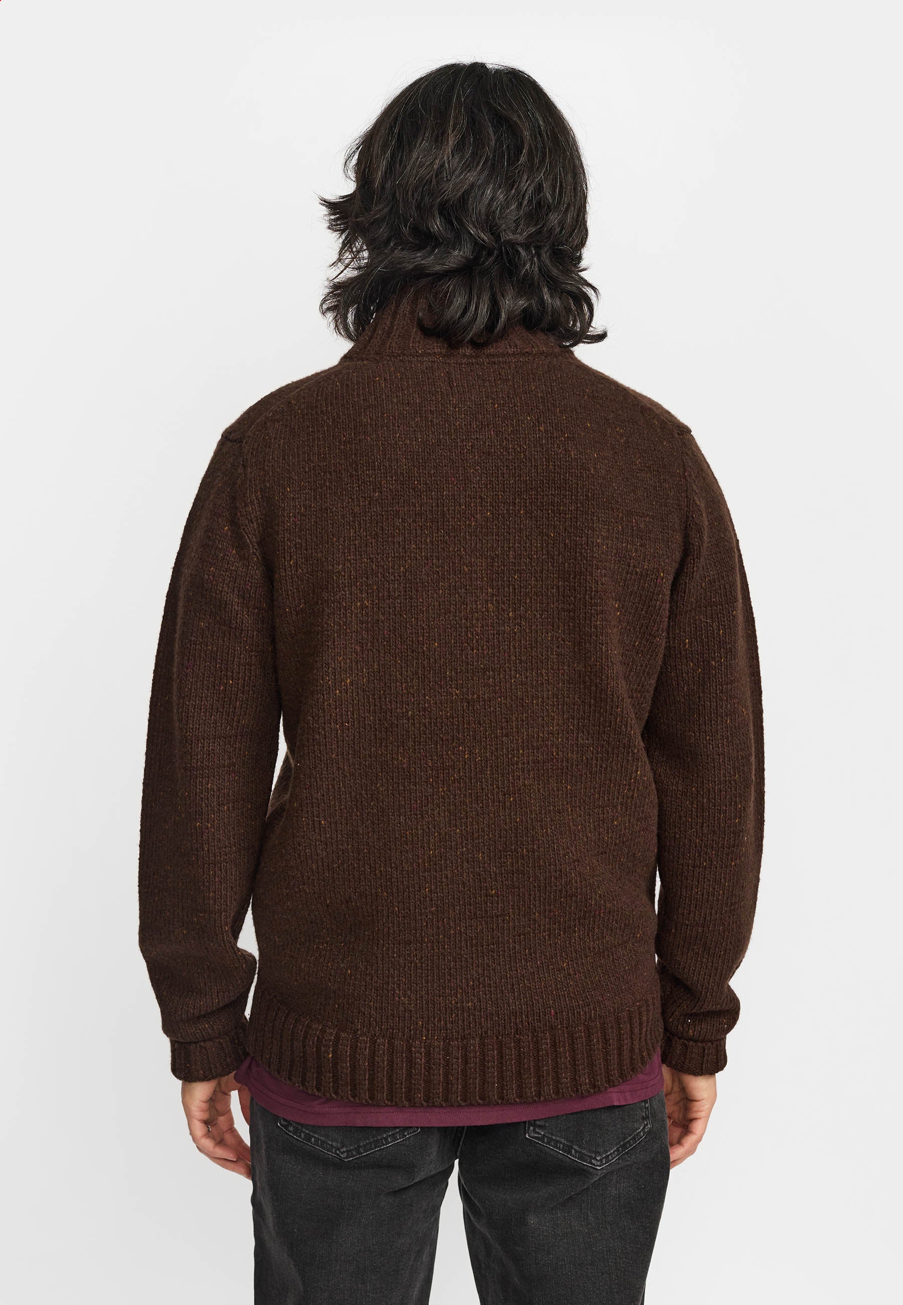 Revolution Half-zip Knit Knitwear Darkbrown