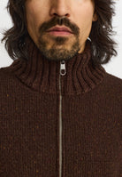 Revolution Half-zip Knit Knitwear Darkbrown