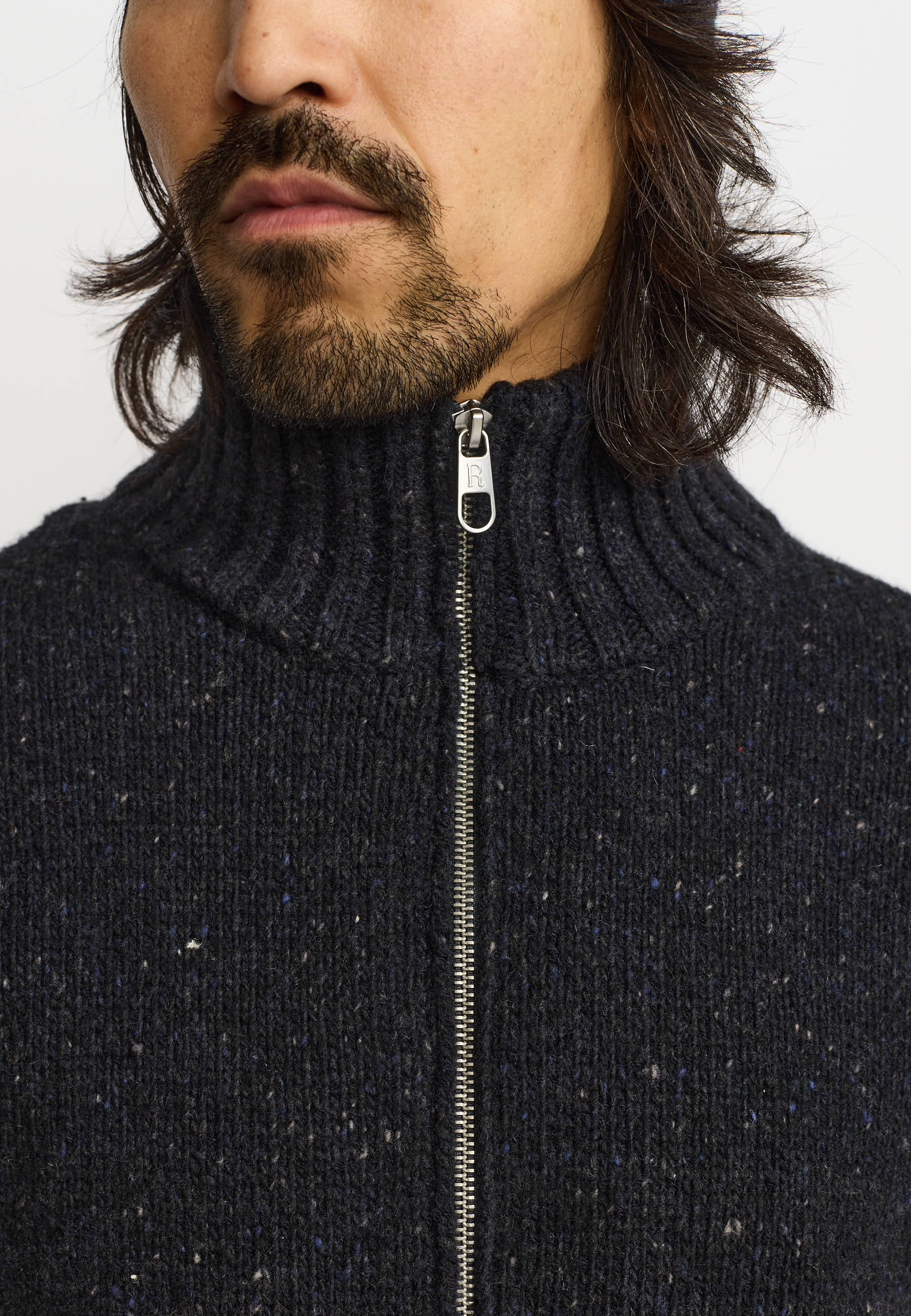 Revolution Half-zip Knit Knitwear Darknavy
