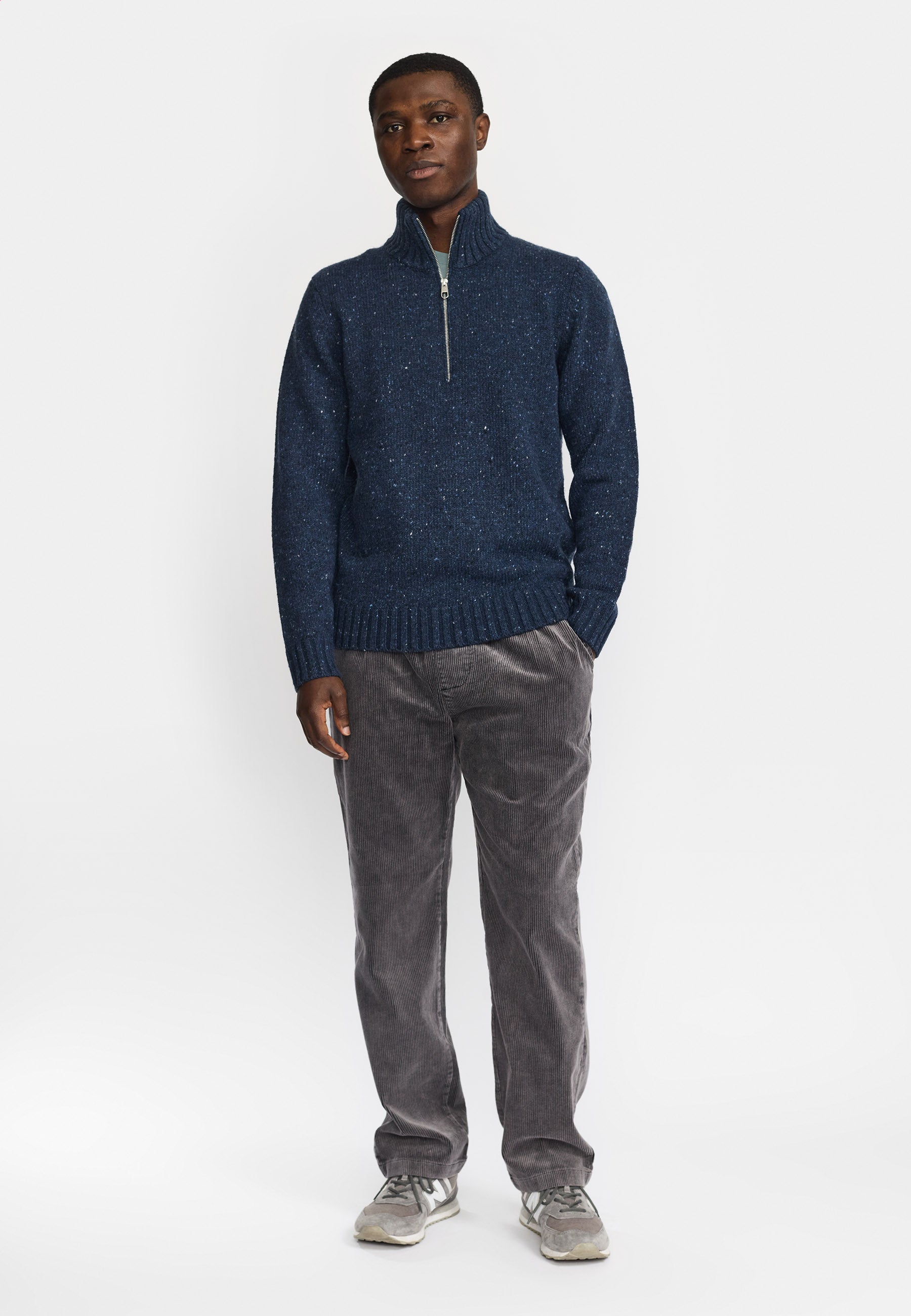 Revolution Half-zip Knit Knitwear Navy