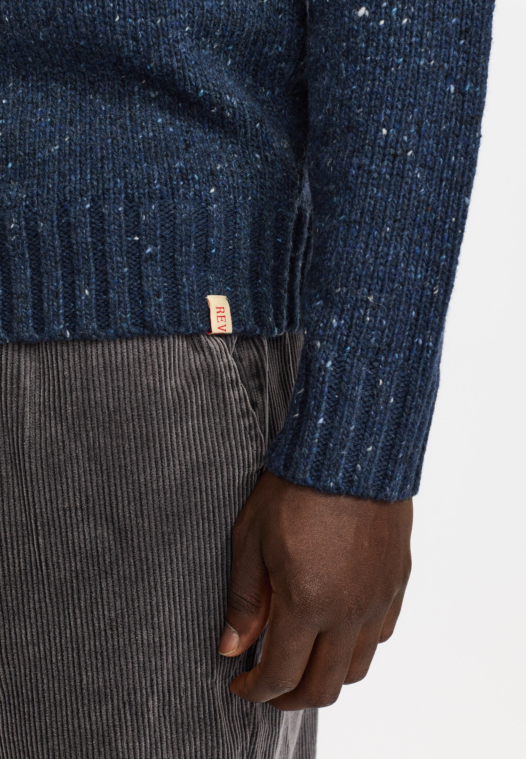Revolution Half-zip Knit Knitwear Navy