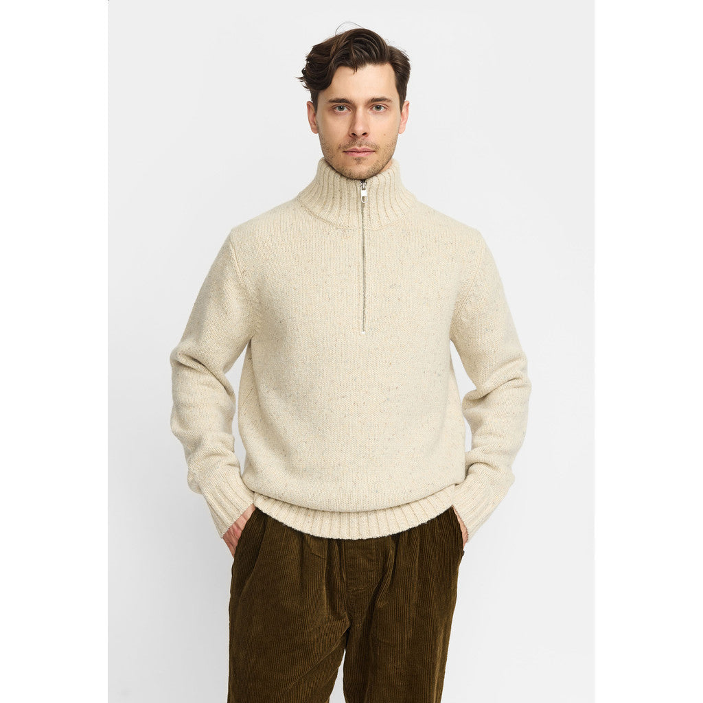 Revolution Half-zip Knit Knitwear White