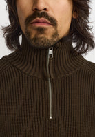 Revolution Half-zip Knit Knitwear Army