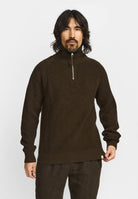 Revolution Half-zip Knit Knitwear Army