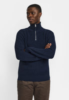 Revolution Half-zip Knit Knitwear Navy