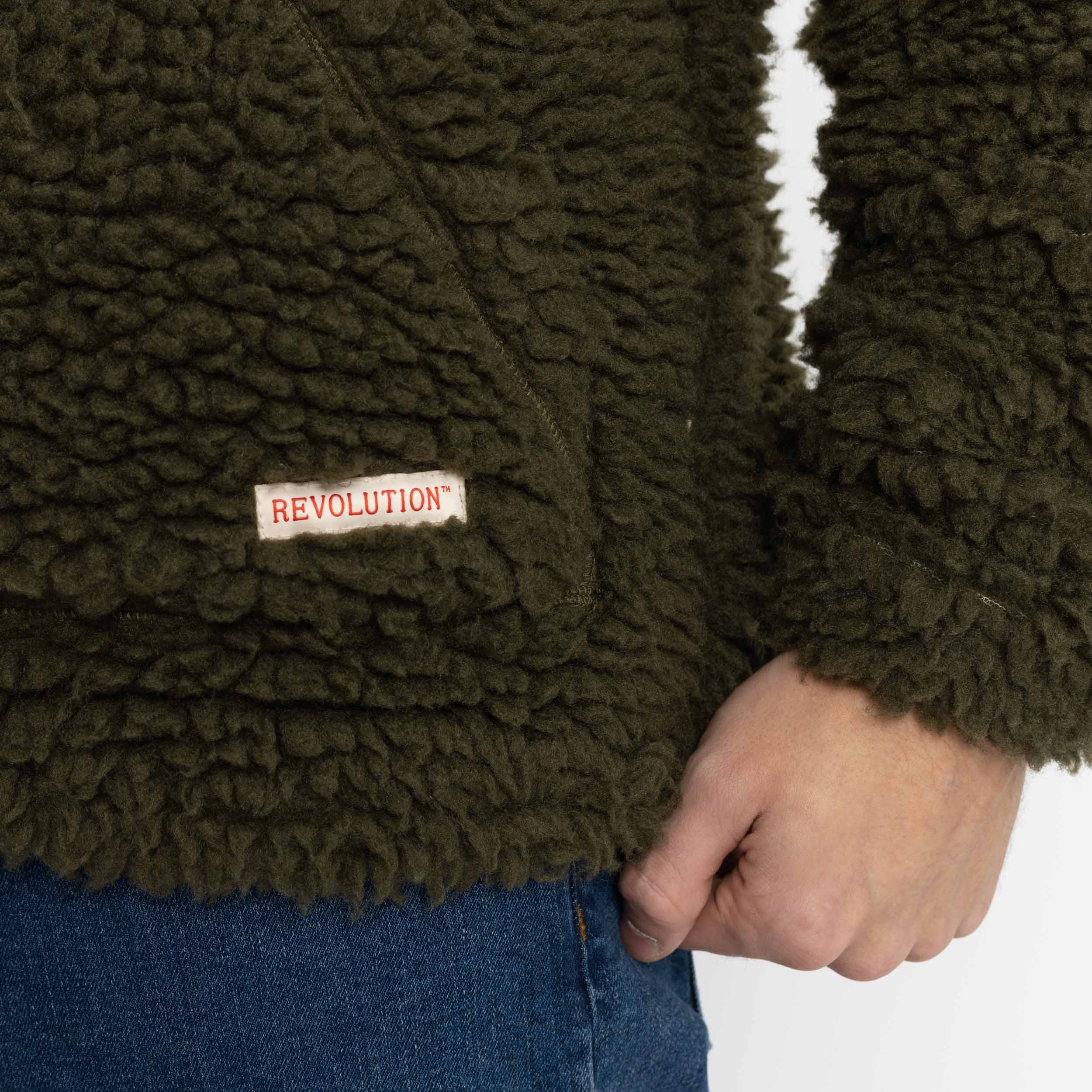 Revolution Heavy Teddy Jacket Fleece Army