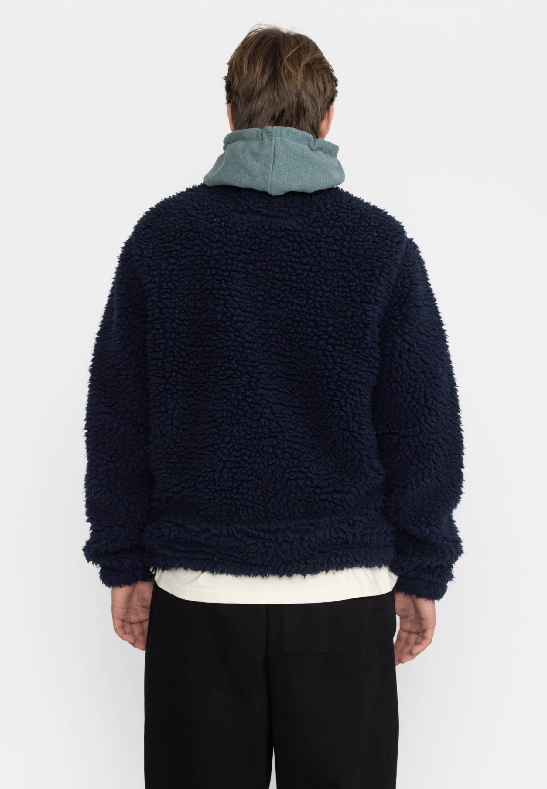 Revolution Heavy Teddy Jacket Fleece Navy