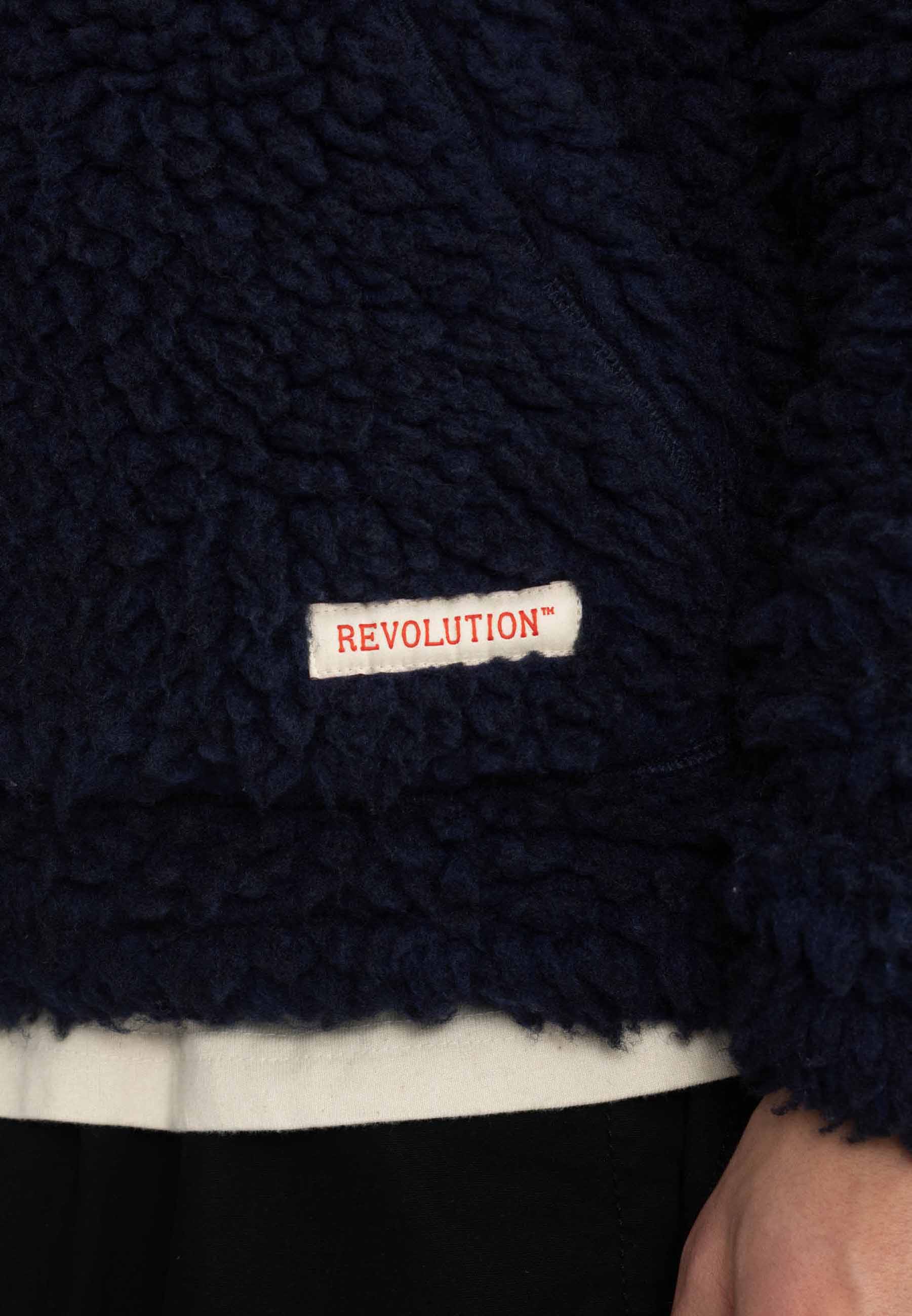 Revolution Heavy Teddy Jacket Fleece Navy