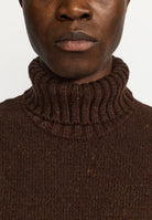 Revolution High-neck Sweater Knitwear Darkbrown