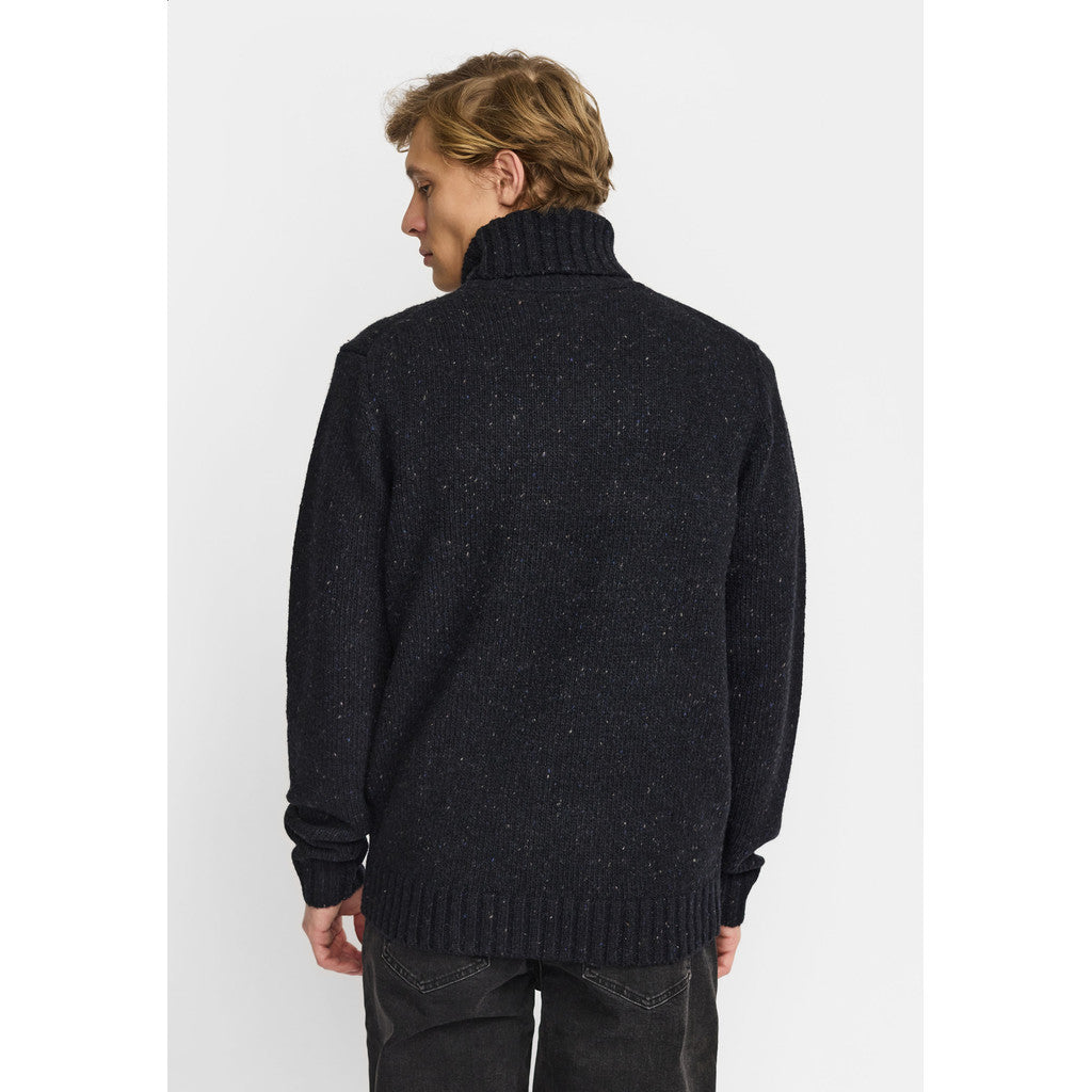 Revolution High-neck Sweater Knitwear Darknavy