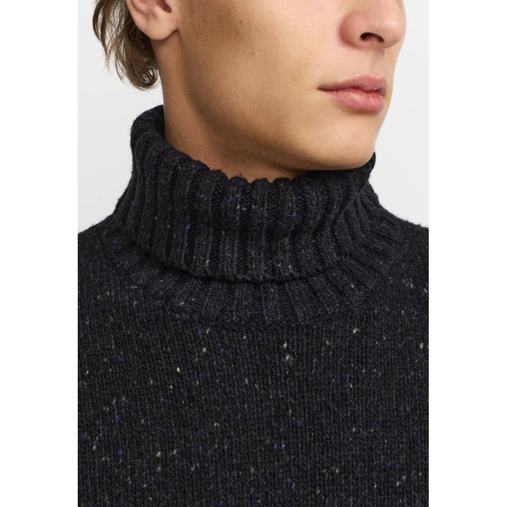 Revolution High-neck Sweater Knitwear Darknavy