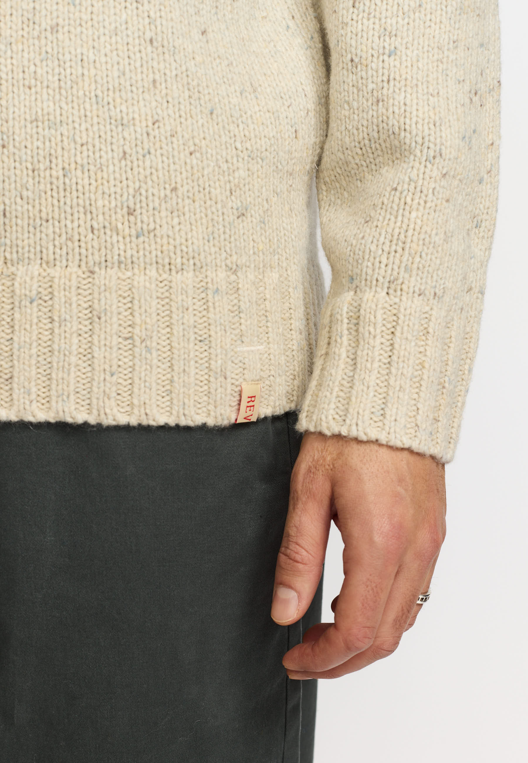 Revolution High-neck Sweater Knitwear White