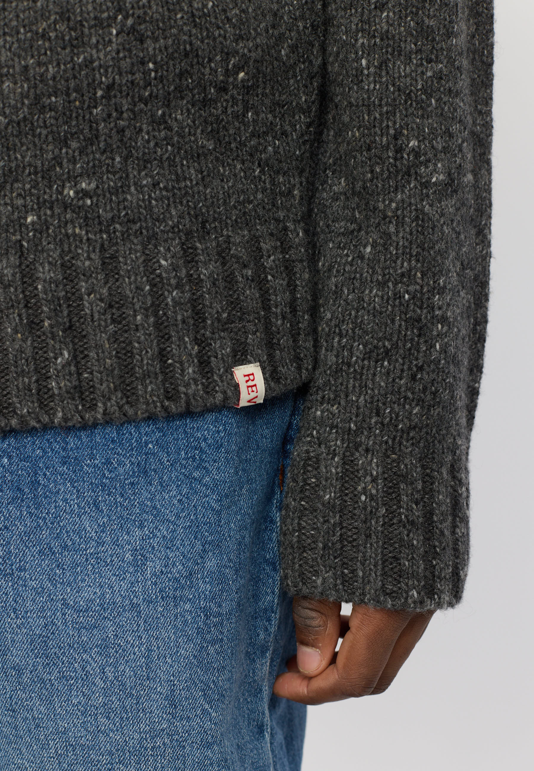 Revolution High-neck Sweather Knitwear Black