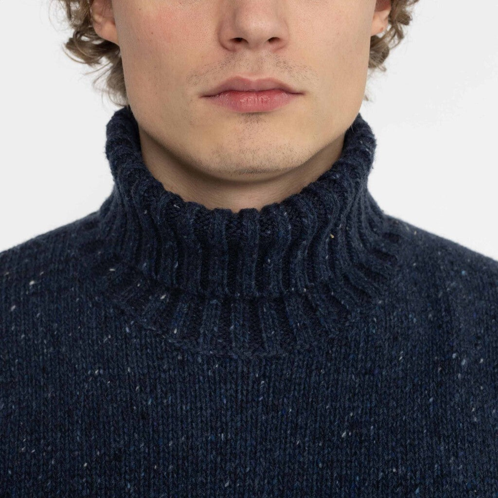 Revolution High-neck Sweather Knitwear Navy