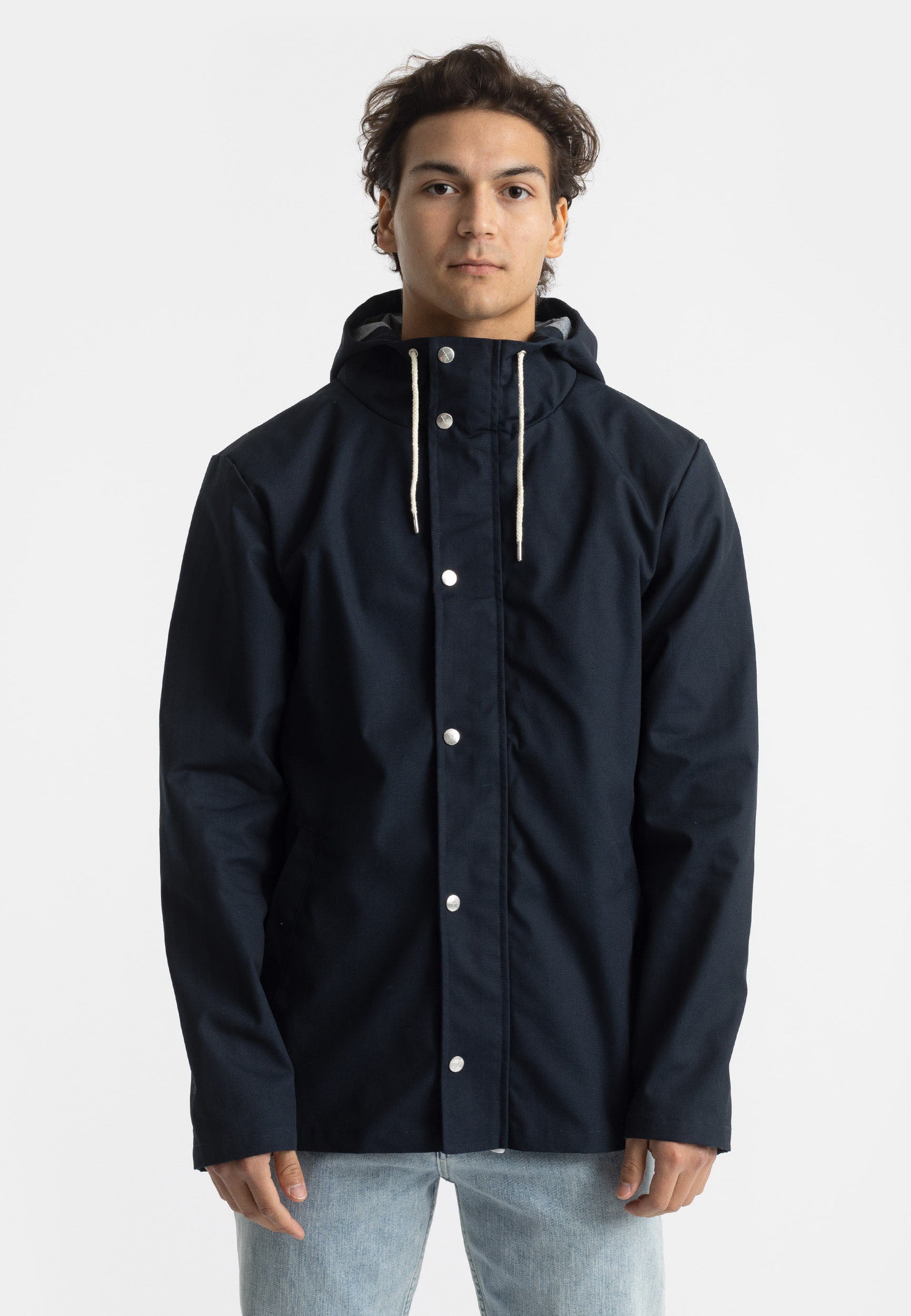 Revolution Hooded Jacket Lightweight Outerwear Navy