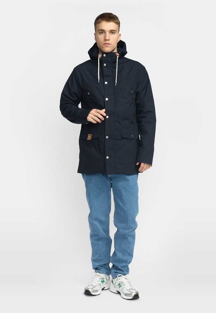 Revolution Hooded Jacket Lightweight Outerwear Navy