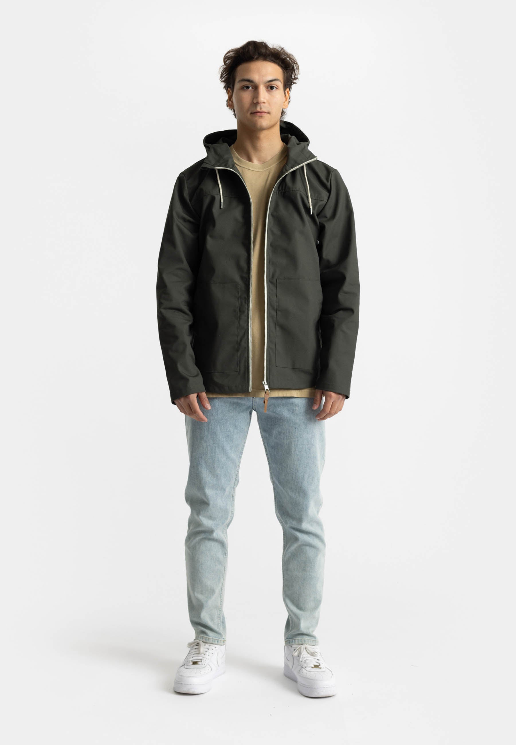 Revolution Hooded Jacket Lightweight Outerwear Army