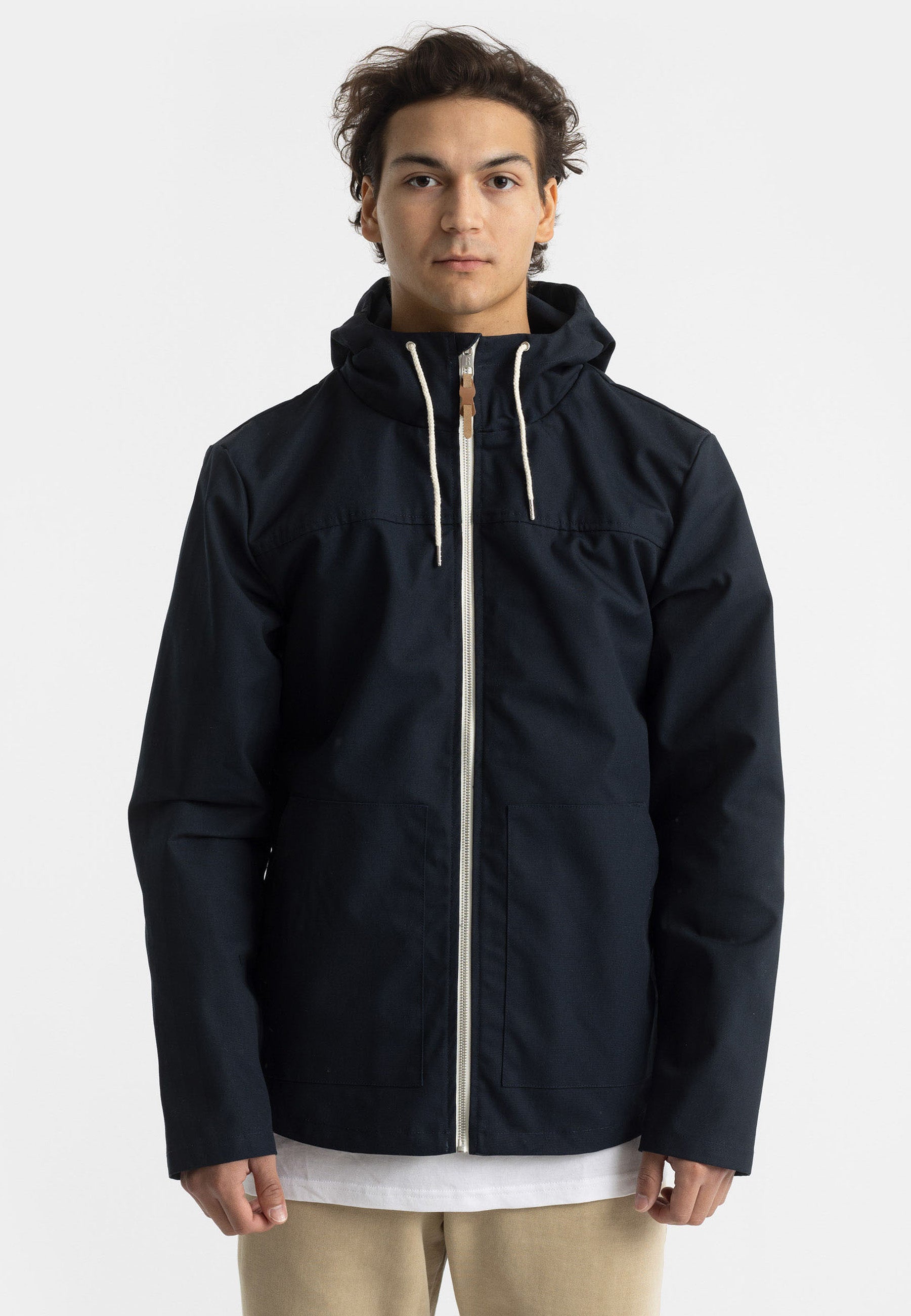 Revolution Hooded Jacket Lightweight Outerwear Navy