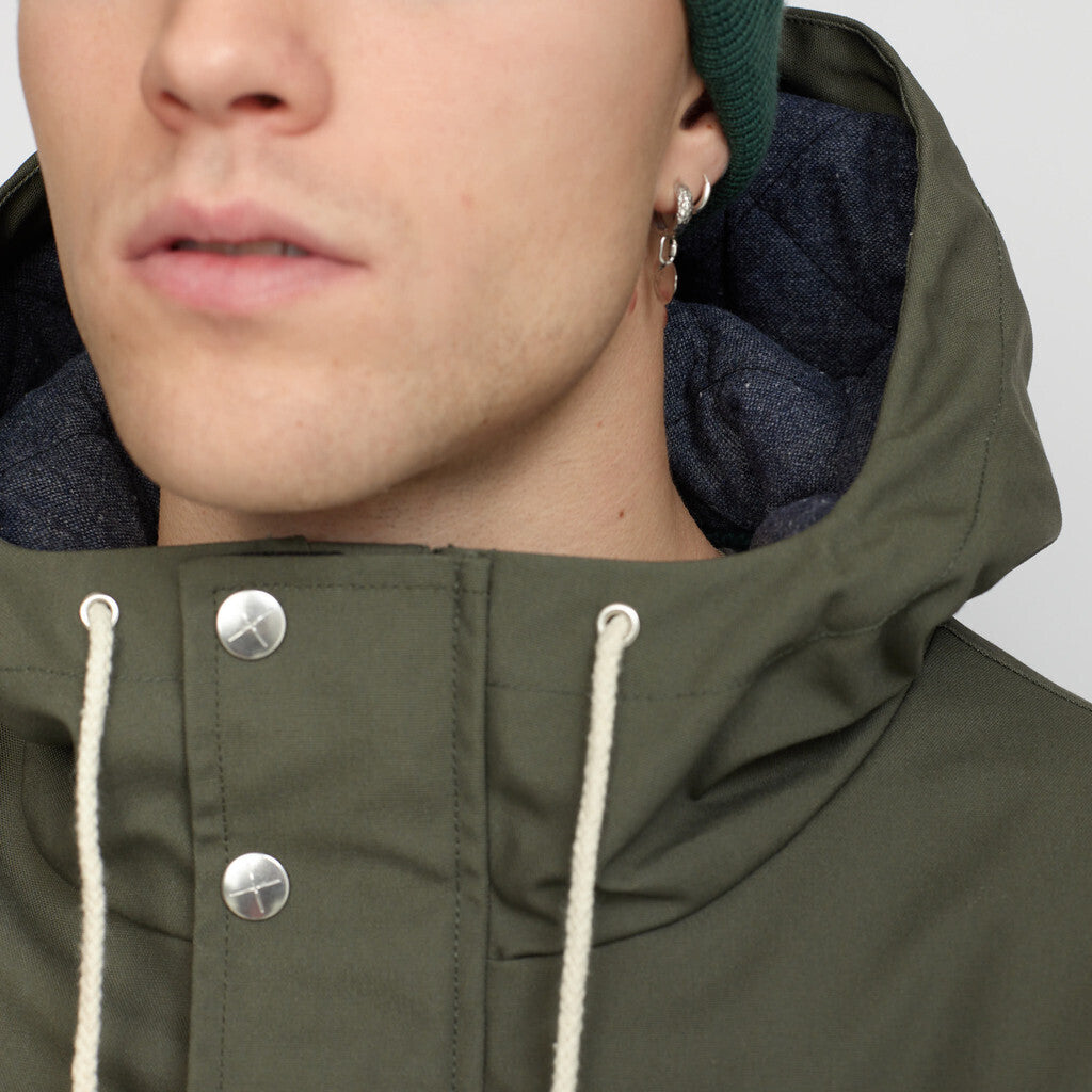 Revolution Hooded Jacket Winter Outerwear Army