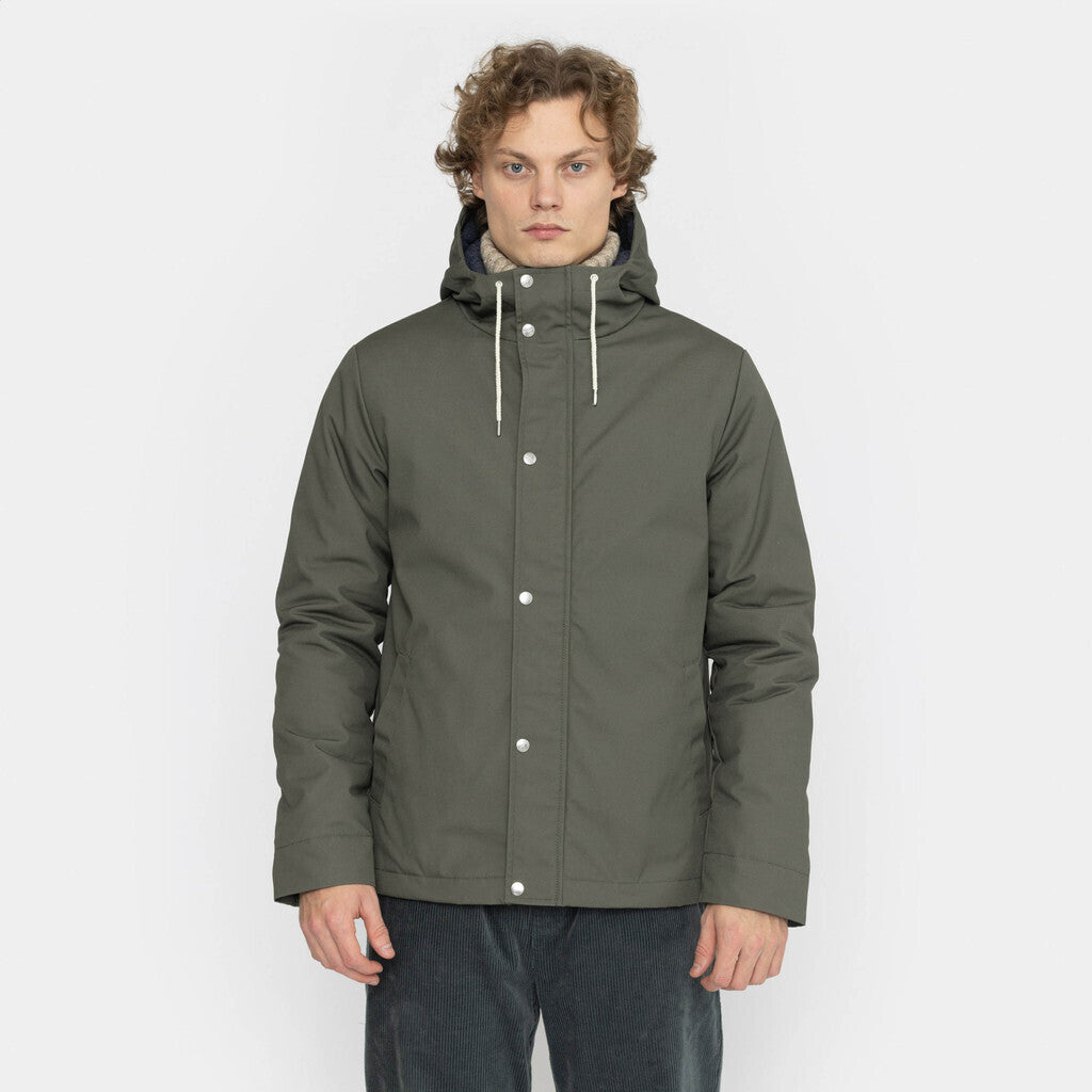 Revolution Hooded Jacket Winter Outerwear Army