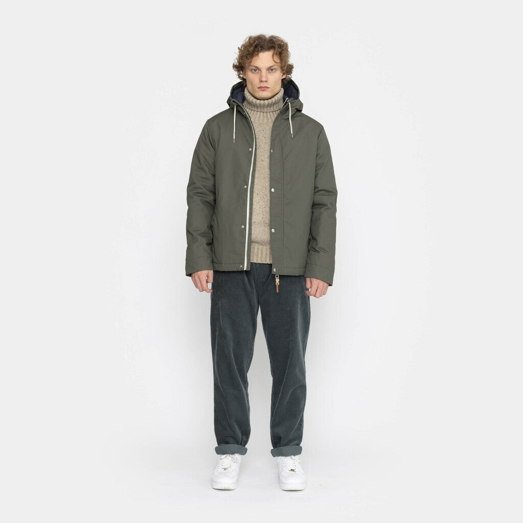 Revolution Hooded Jacket Winter Outerwear Army