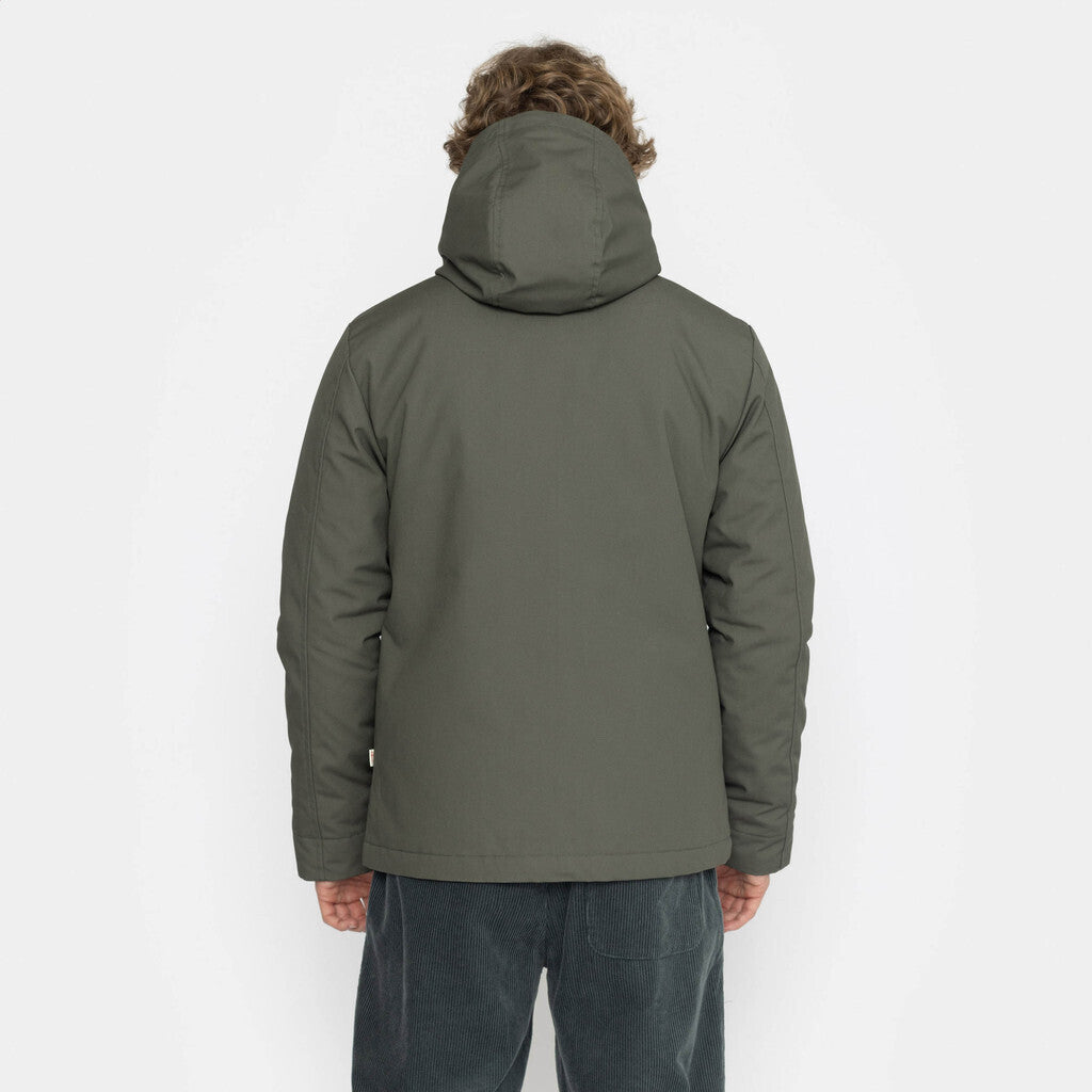 Revolution Hooded Jacket Winter Outerwear Army