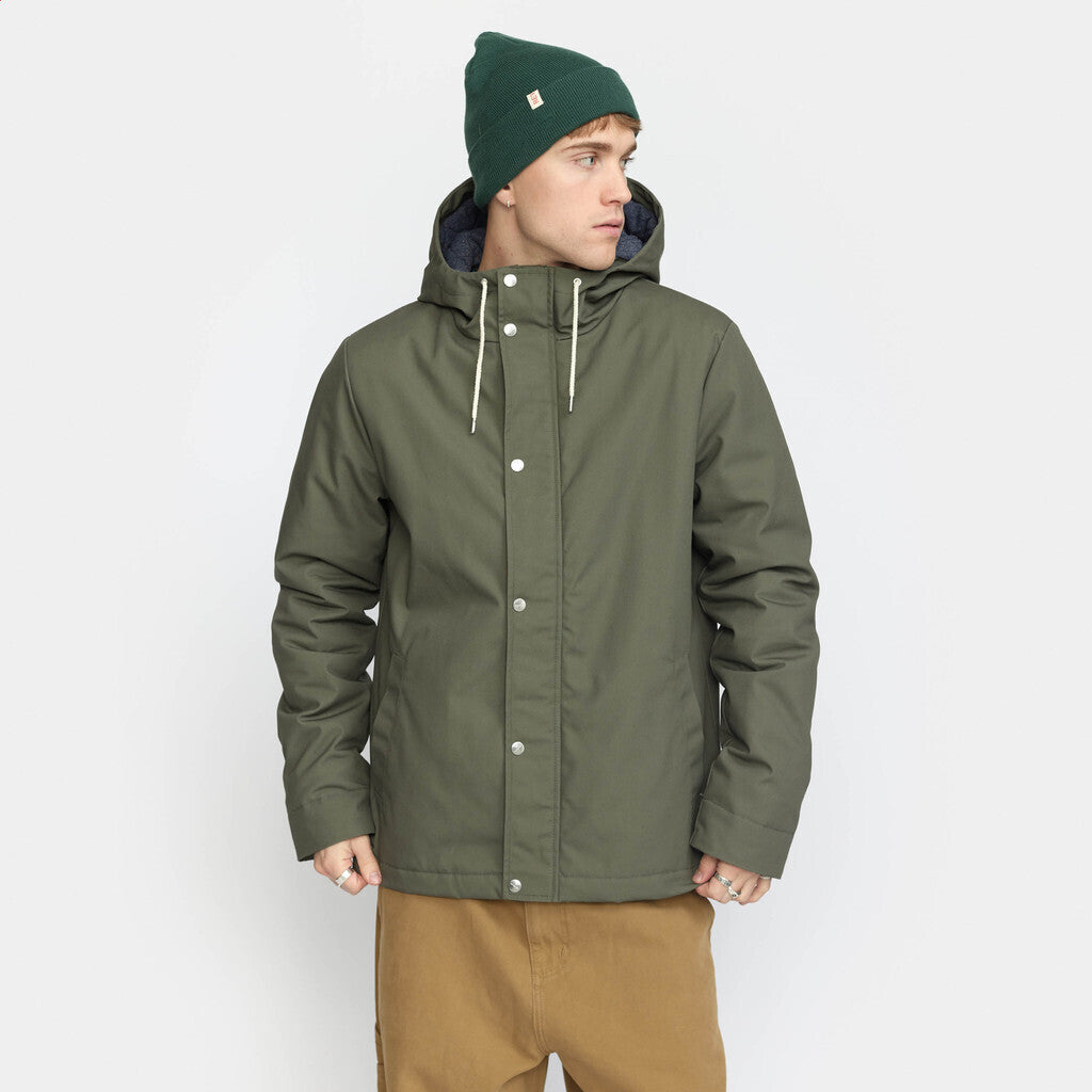 Revolution Hooded Jacket Winter Outerwear Army