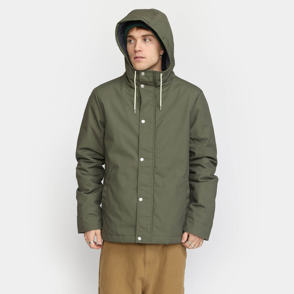 Revolution Hooded Jacket Winter Outerwear Army