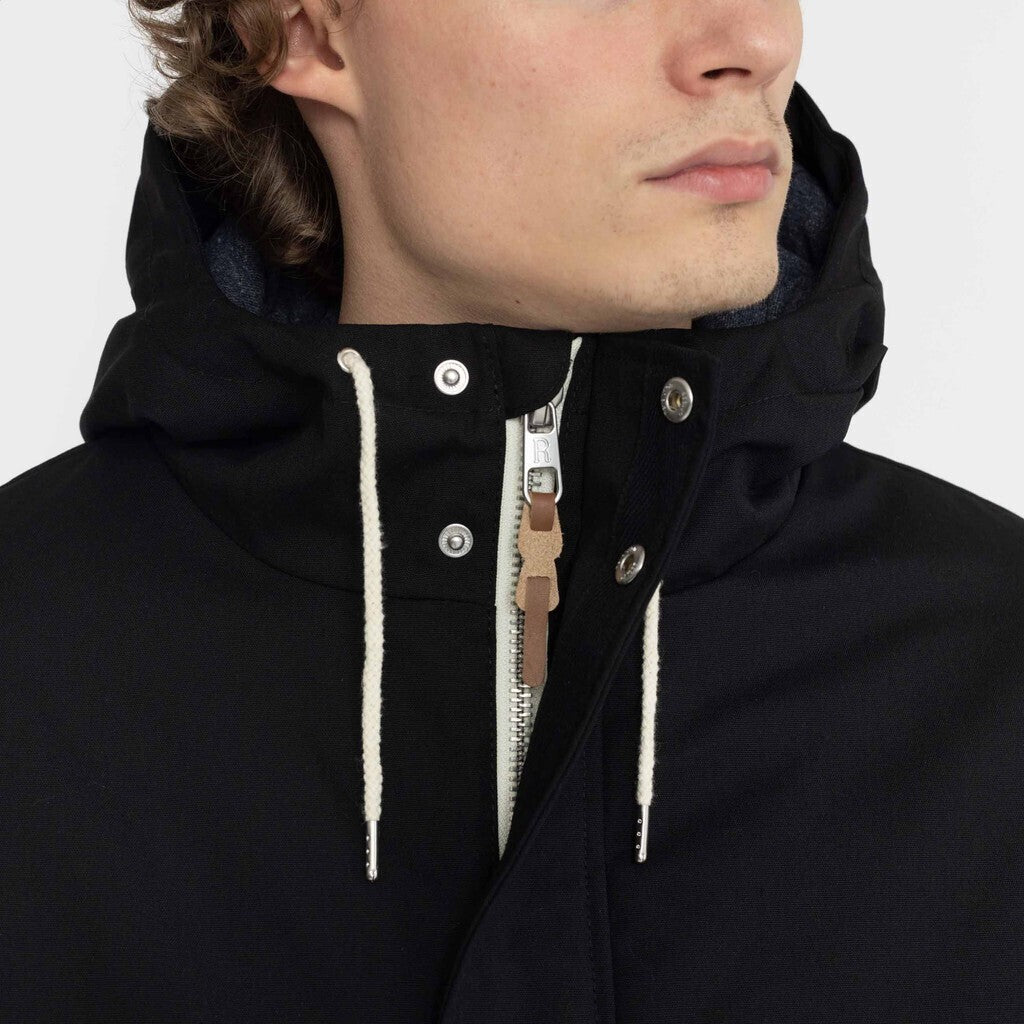 Revolution Hooded Jacket Winter Outerwear Black