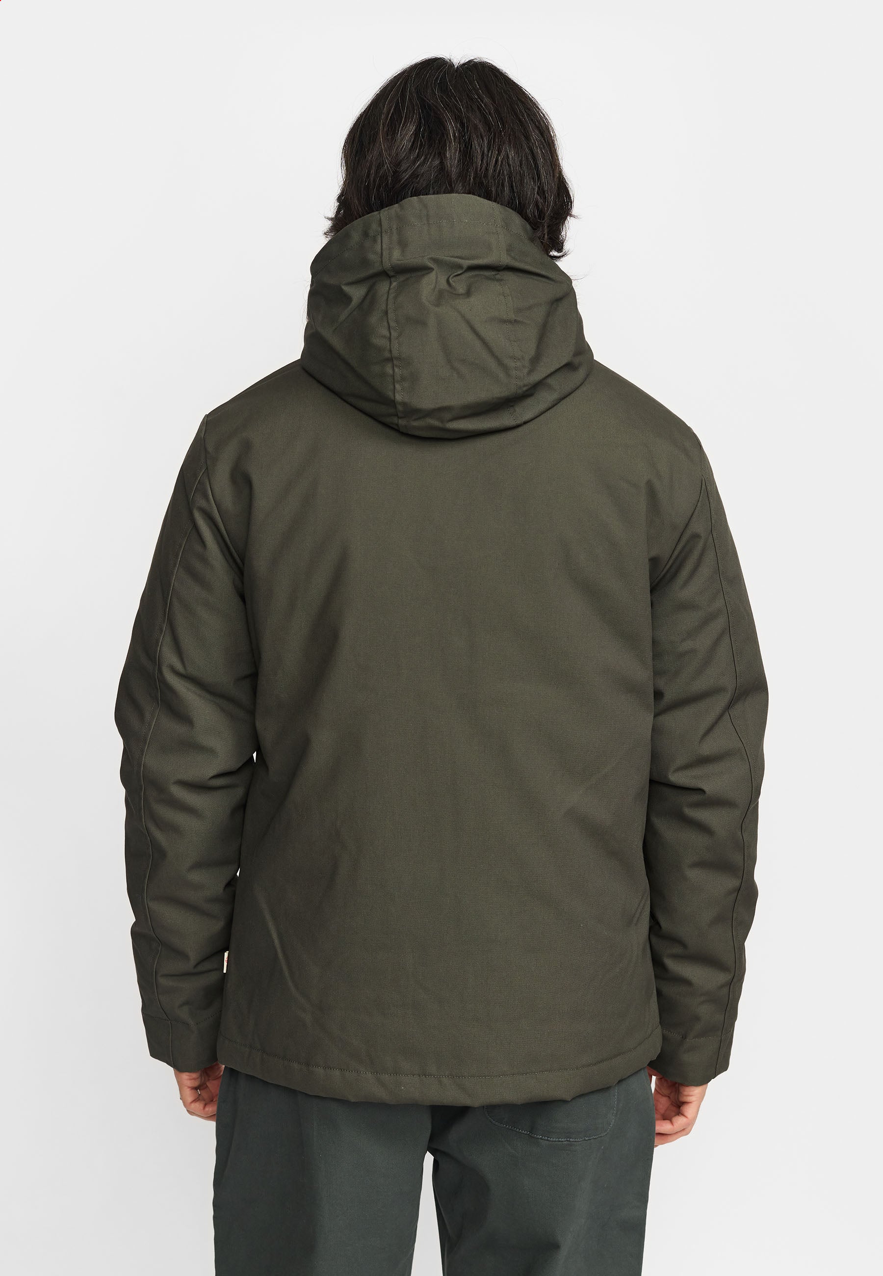 Revolution Hooded Jacket Winter Outerwear Army