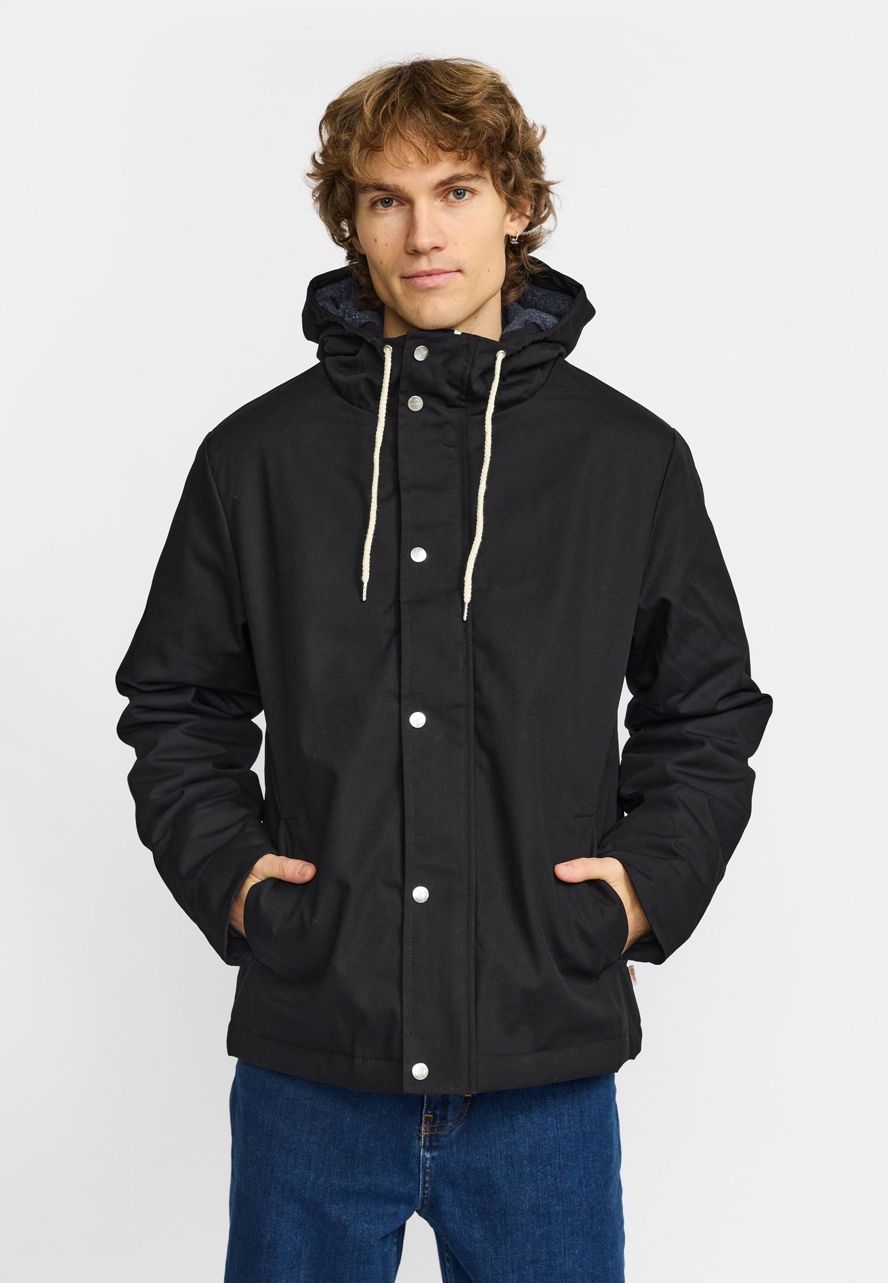 Revolution Hooded Jacket Winter Outerwear Black