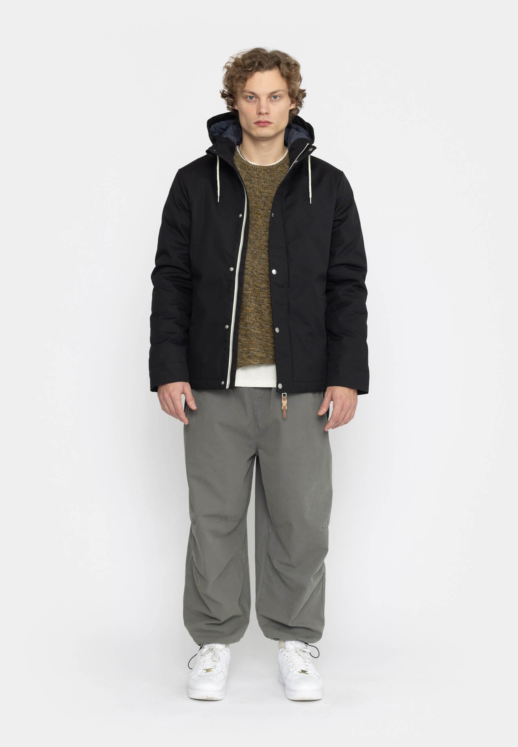 Revolution Hooded Jacket Winter Outerwear Black