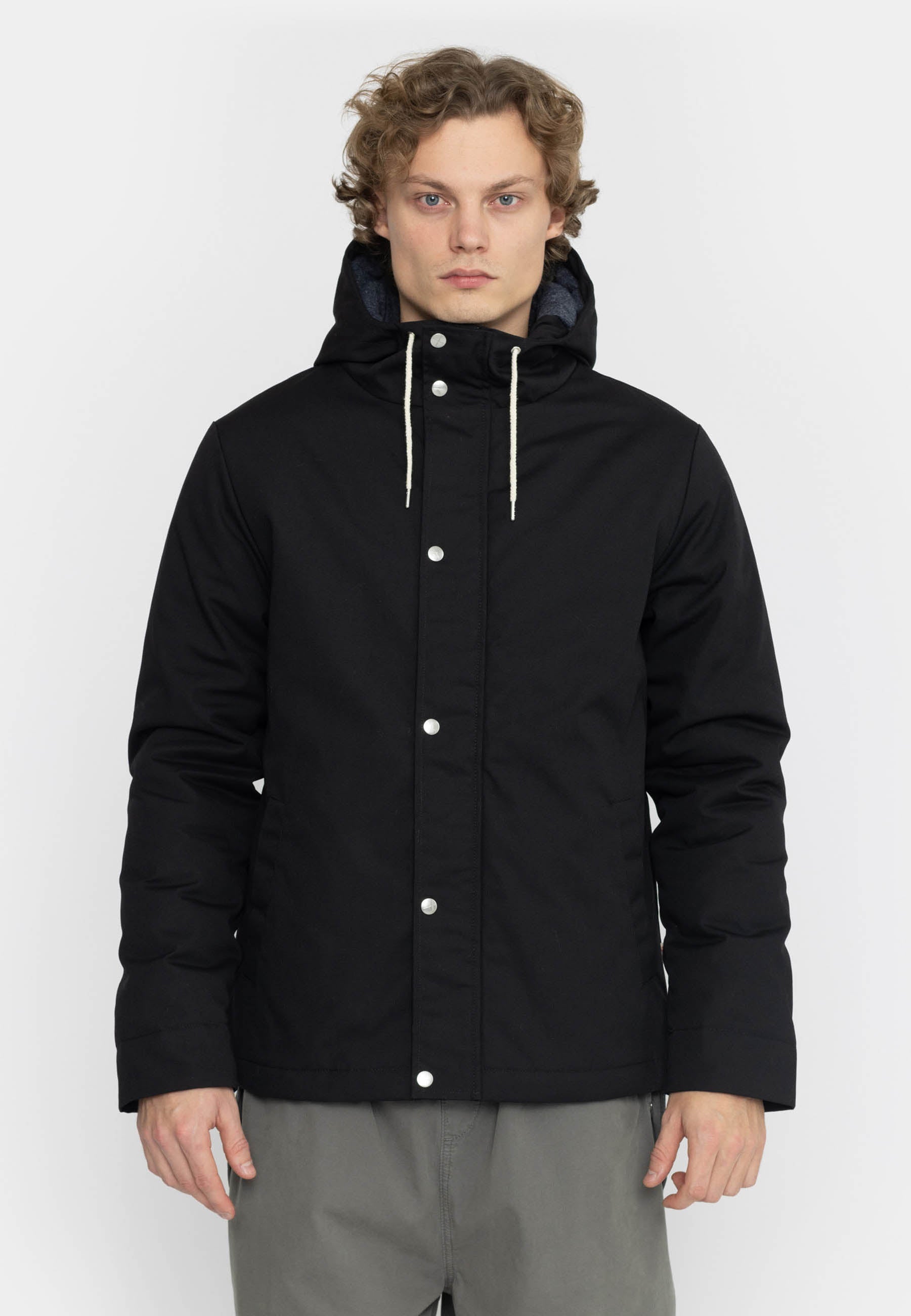 Revolution Hooded Jacket Winter Outerwear Black