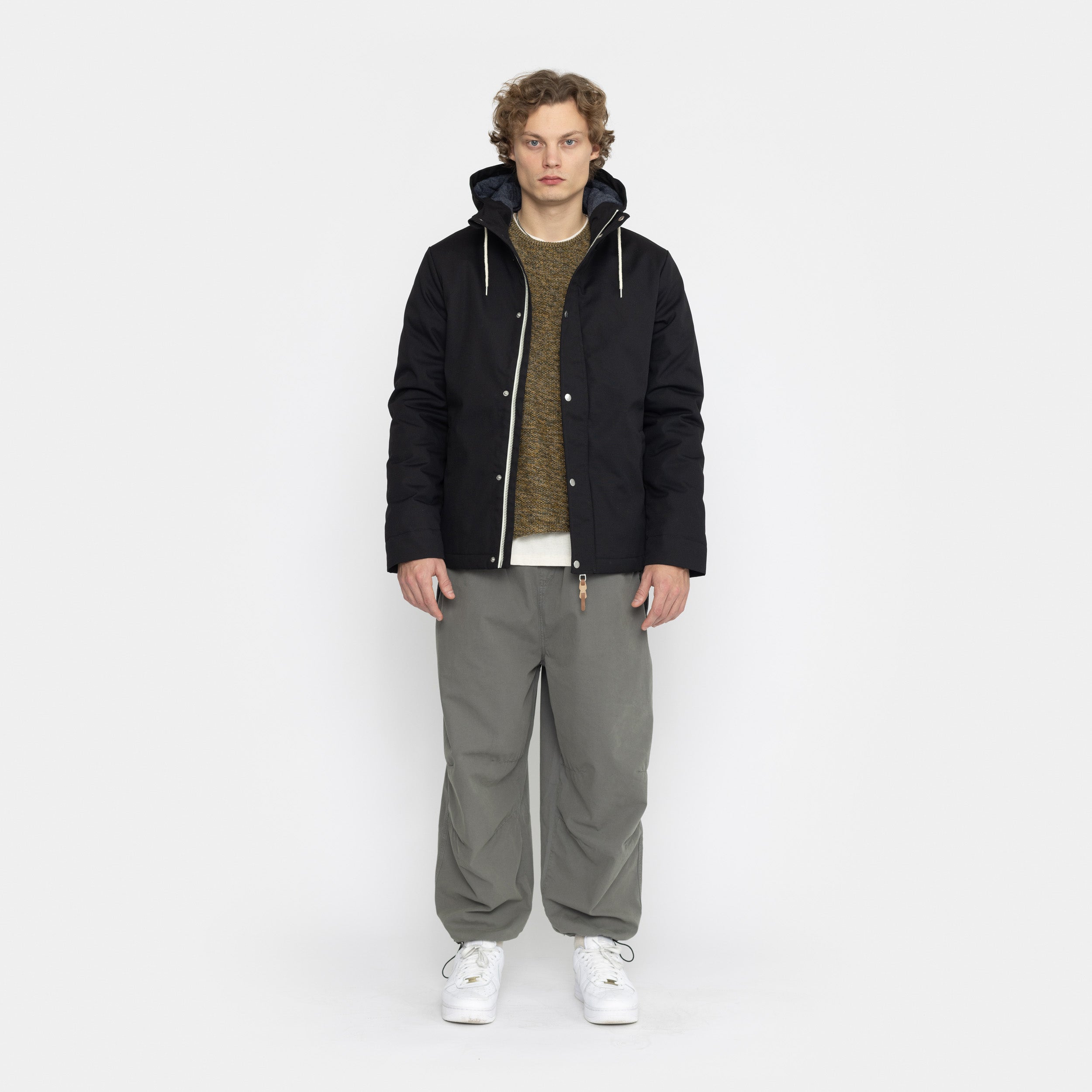 Revolution Hooded Jacket Winter Outerwear Black