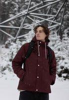 Revolution Hooded Jacket Winter Outerwear Burgundy