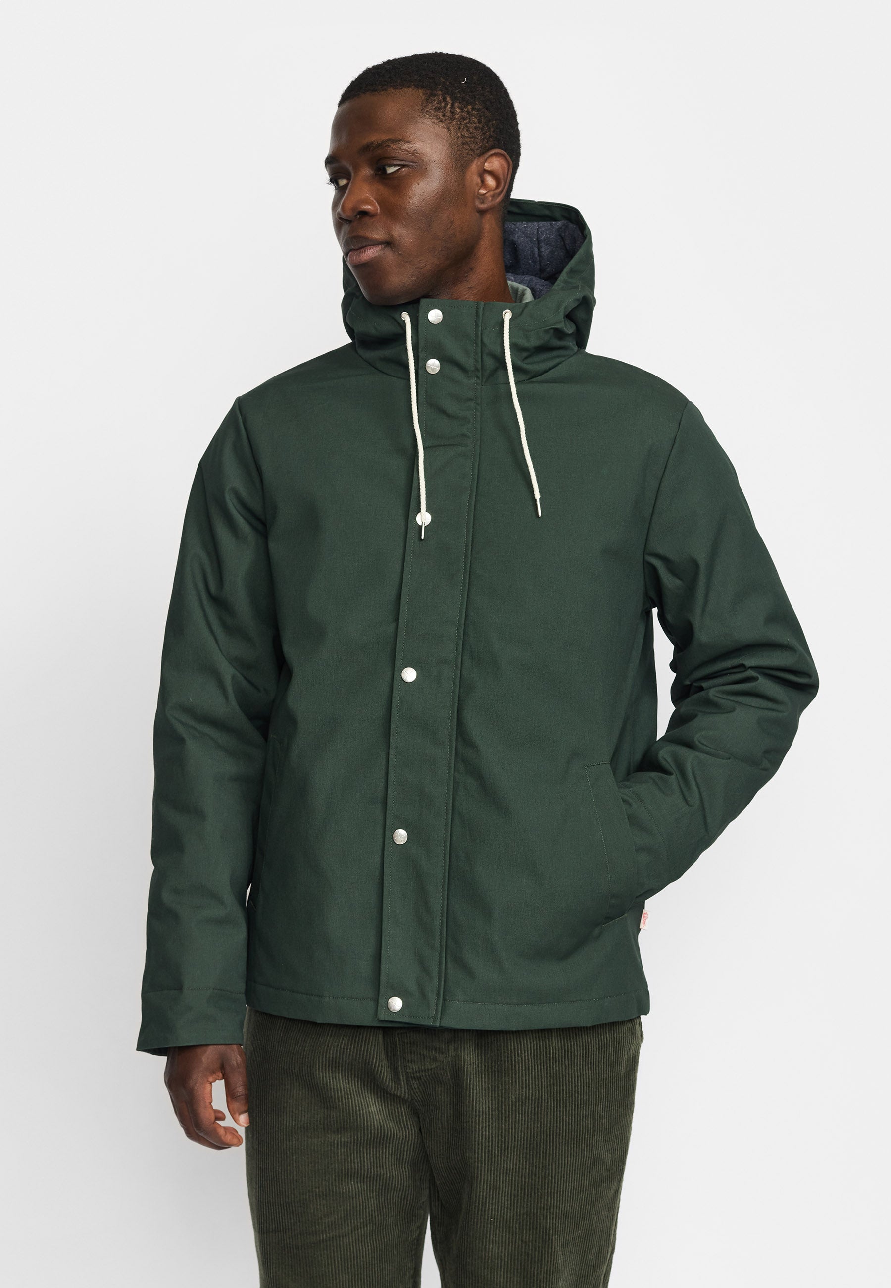Revolution Hooded Jacket Winter Outerwear Darkgreen