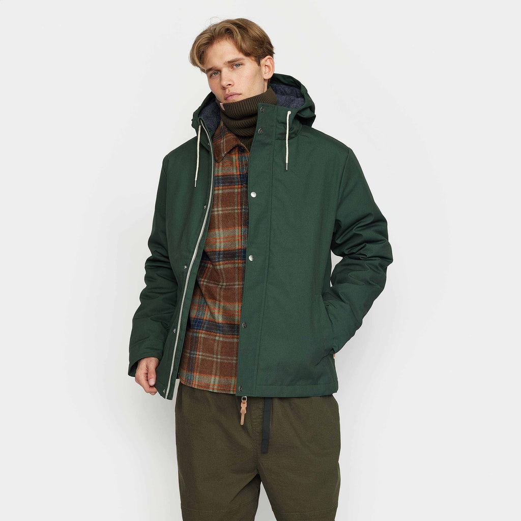 Revolution Hooded Jacket Winter Outerwear Darkgreen