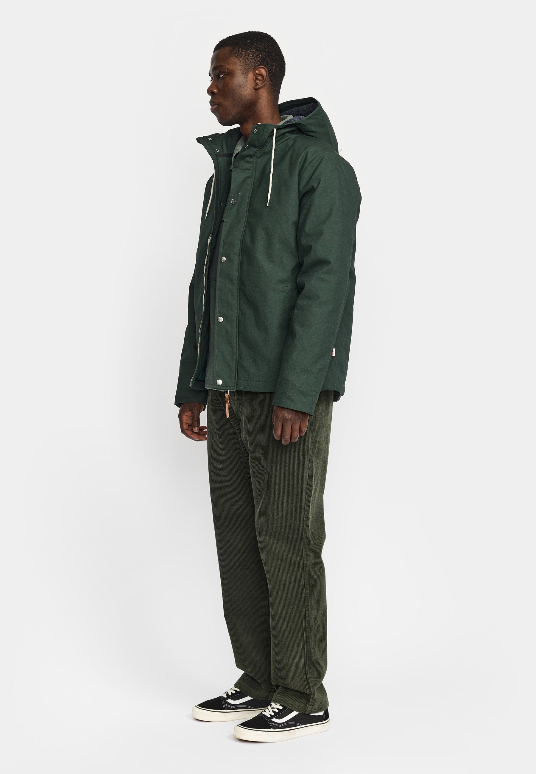 Revolution Hooded Jacket Winter Outerwear Darkgreen