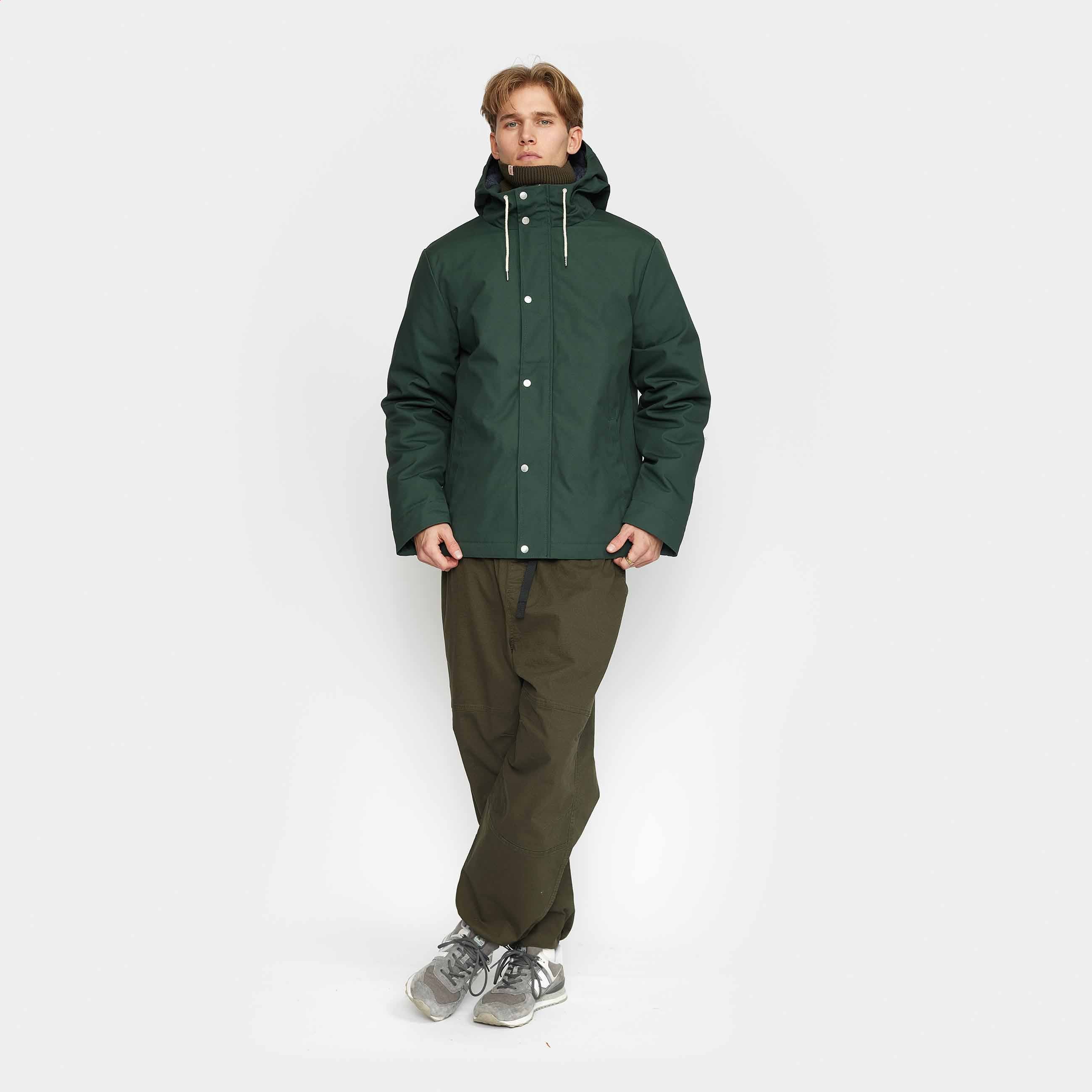 Revolution Hooded Jacket Winter Outerwear Darkgreen