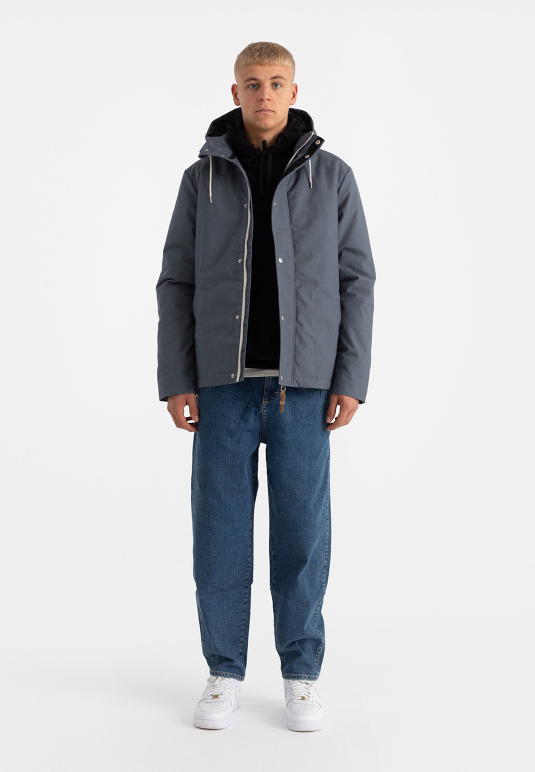 Revolution Hooded Jacket Winter Outerwear Dustblue