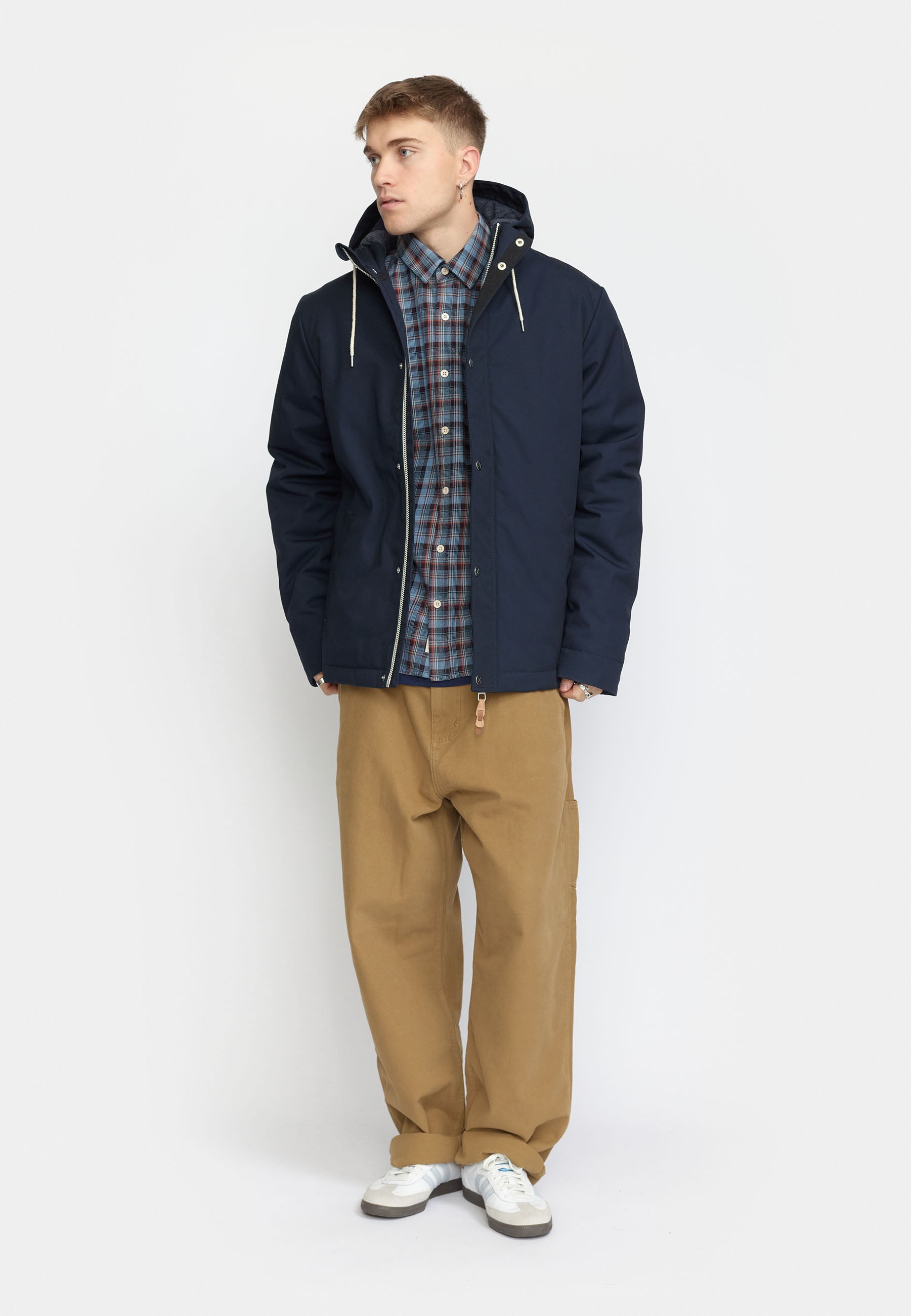 Revolution Hooded Jacket Winter Outerwear Navy