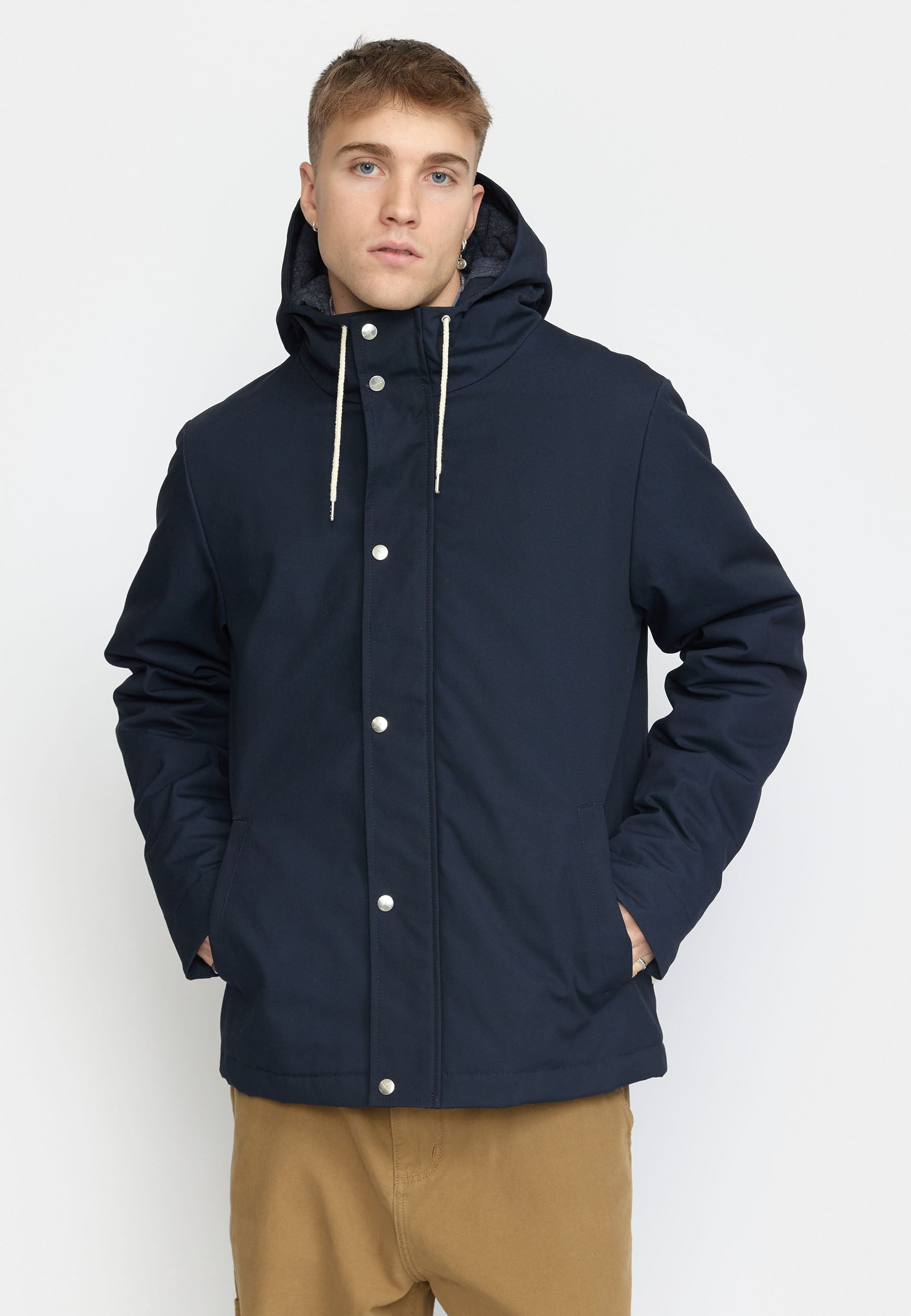 Revolution Hooded Jacket Winter Outerwear Navy