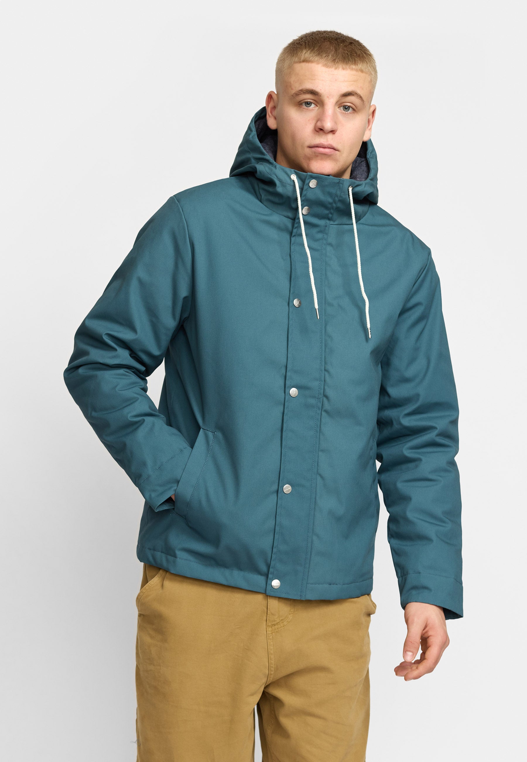 Revolution Hooded Jacket Winter Outerwear Petrol