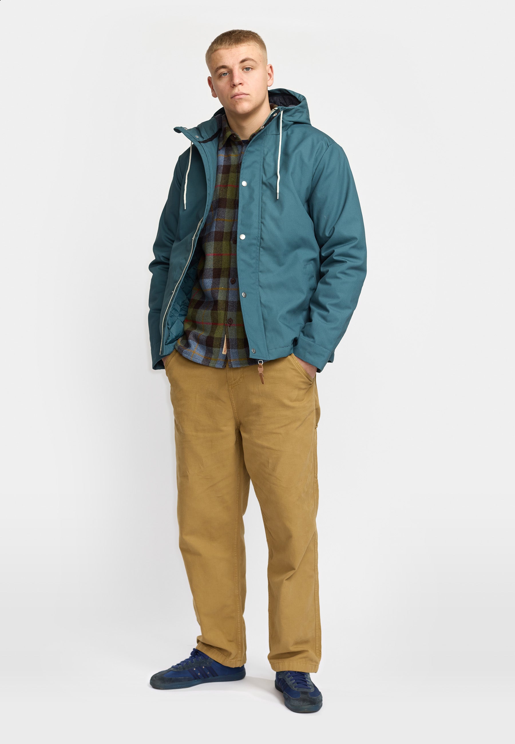 Revolution Hooded Jacket Winter Outerwear Petrol