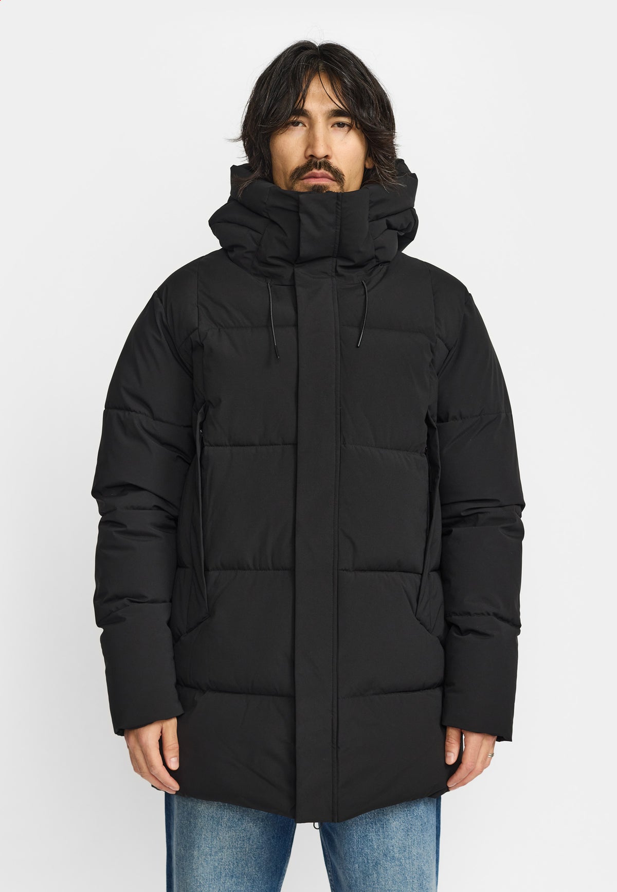 Revolution Hooded Puffer Jacket Winter Outerwear Black