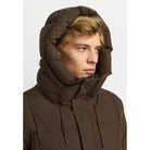 Revolution Hooded Puffer Jacket Winter Outerwear Darkbrown