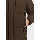 Revolution Hooded Puffer Jacket Winter Outerwear Darkbrown
